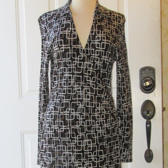 NWT Talbots Long Sleeve Midi Faux Wrap Dress Size 10 - Picture 2 of 12
